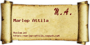 Marlep Attila névjegykártya
